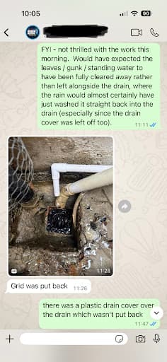Drain Unblocking 247 — Customer photo